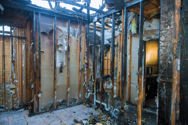 Professional Fire Damage Restoration technician working in Putney, GA